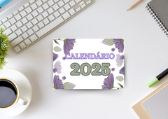 Arquivo digital Calendário 2025 Floral Horizontal na internet