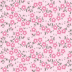 Viés Tijuca Fino Floreado Rosa (24mm) - comprar online