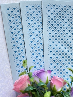 Eva estampado Coração Pontilhado Azul céu de primavera (candy)