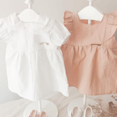 Vestido Morena Blanco / Verde - comprar online