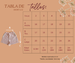 Trio Luz Short blusa Moños - tienda online