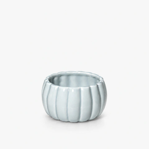 Bowl de Cerámica Fleur Celeste Grisaceo