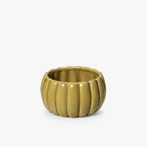 Bowl de Cerámica Fleur Verde Oscuro