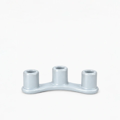 Candelabro Tria Celeste Grisaceo