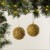 SET X2 BOLAS MOSTACILLAS CHICAS DORADAS 6 CM