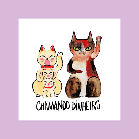 azulejo porta-copo chamando dinheiro - comprar online