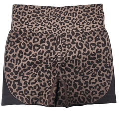 Calza corta “Leopard” chocolate - GINA IMPORTADOS 