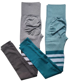 2 Calzas largas "Australia” talle S, gris y verde 2x1 COMBO - comprar online