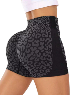 Calza corta “Leopard” gris - comprar online