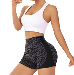 Calza corta “Leopard” gris - comprar online