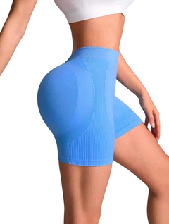 Calza corta celeste espalda en V - tienda online