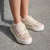 Tênis Infantil Menina Bege Feminino Confortável - comprar online