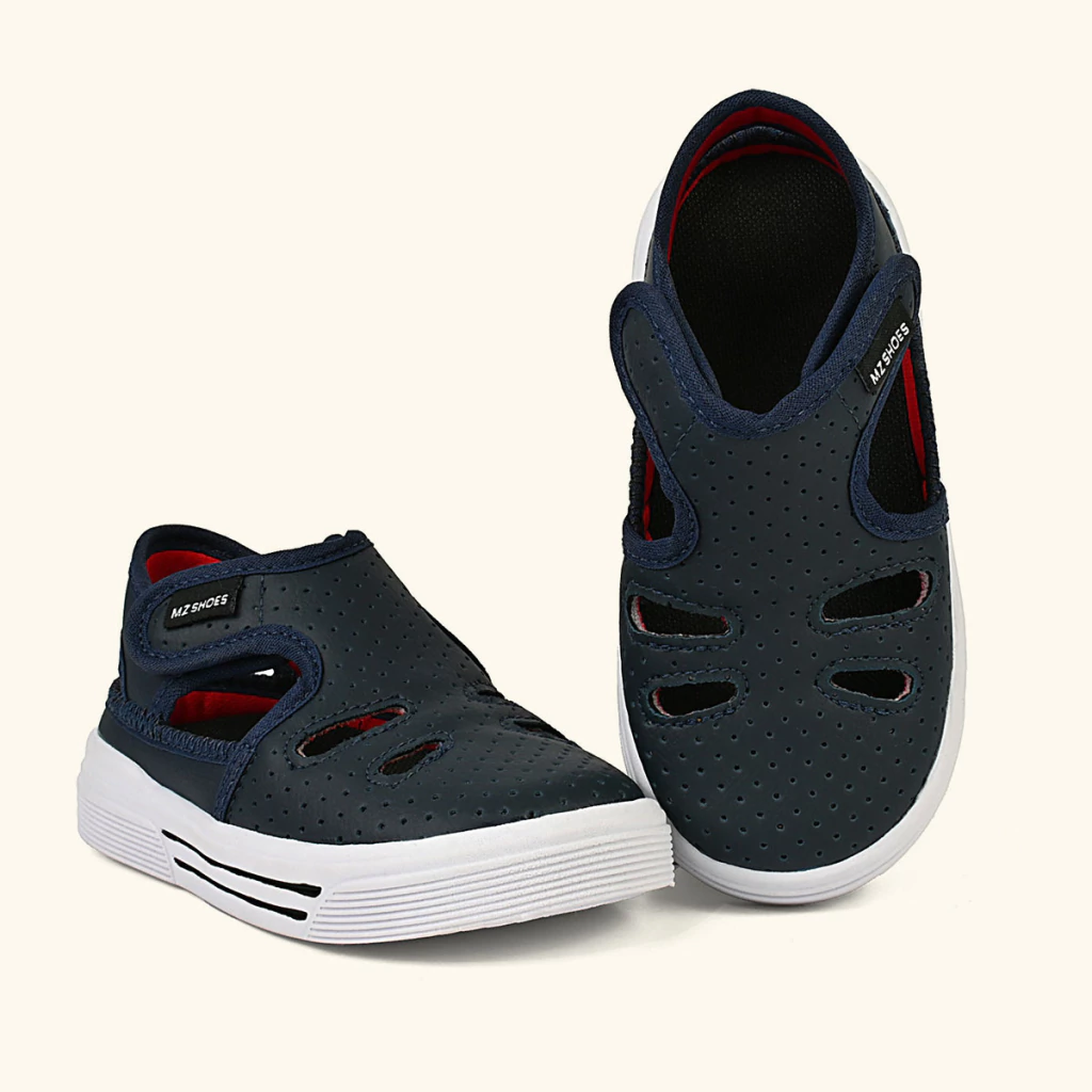 Sandália Papete Menino Infantil Azul Marinho Conforto Moda