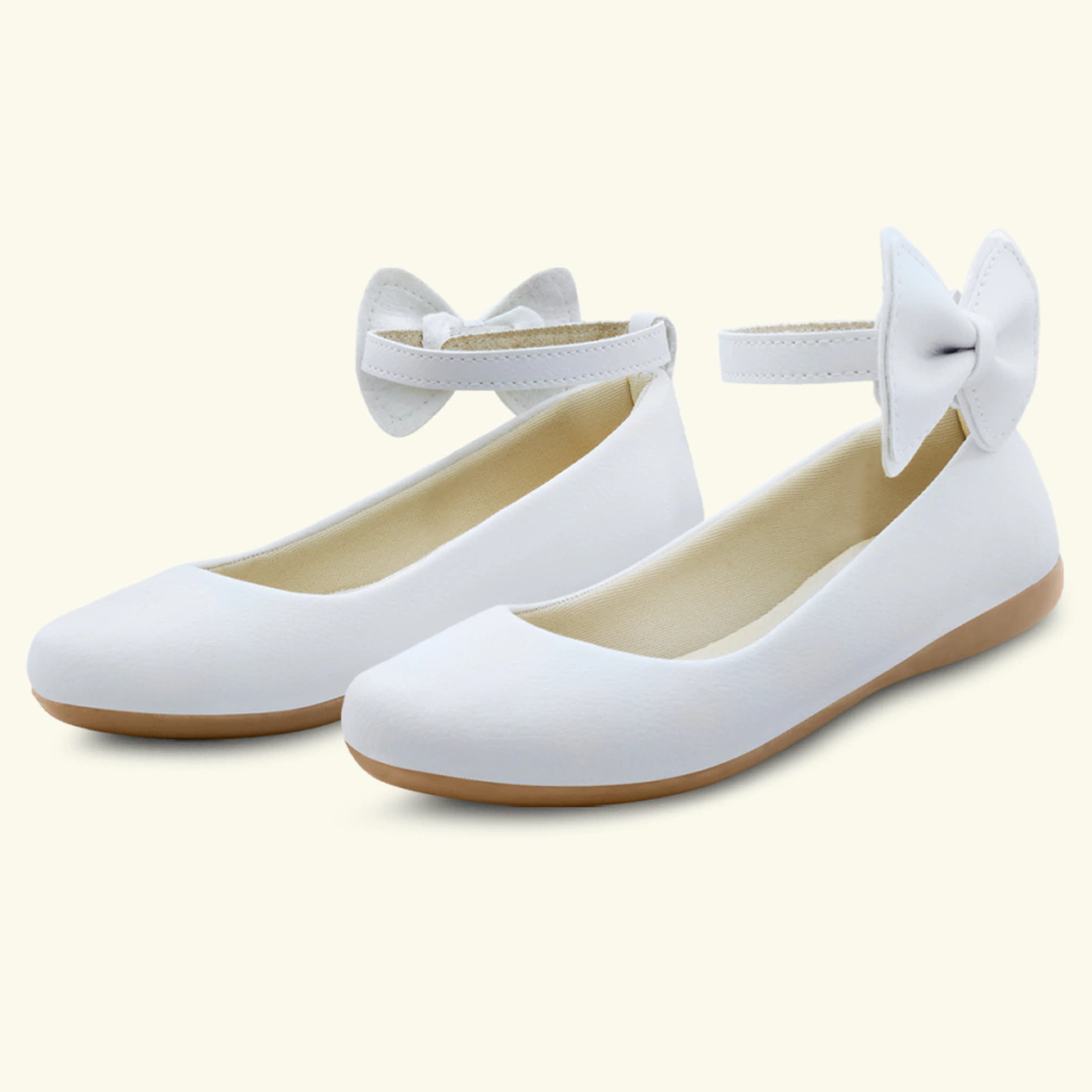 Sapatilha Infantil Menina Boneca Laço Feminina Gatatuya Branca