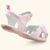 Kit Sandália Infantil Menina Com Bolsinha E Tiara Laço Rosa na internet