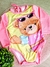 Maiô Bebê Ursinha Rosa Neon