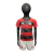 Kit Infantil Flamengo Home Adidas 23/24 - Preto e Vermelho