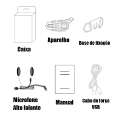 Intercomunicador CAITEMAY para capacetes c/ Bluetooth 5.0 - Moto Coringa | Frete grátis para todo Brasil