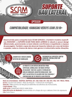 Suporte Baú Lateral Kawasaki Versys-x300 2018+ Scam - Moto Coringa | Frete grátis para todo Brasil