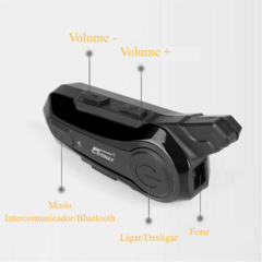 Intercomunicador CAITEMAY para capacetes c/ Bluetooth 5.0 na internet