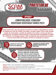 Protetor Radiador Versys650 2023+ Scam - Moto Coringa | Frete grátis para todo Brasil