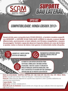 Suporte Baú Lateral Honda Cb500x 2013+ Scam - loja online