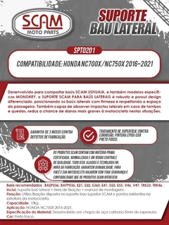 Imagem do Suporte Baú Lateral Honda Nc750x 2016-2021 SCAM