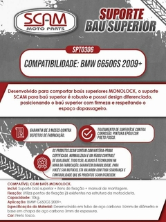 Suporte para baú superior Bmw G650GS 2009+ (MONOLOCK) - loja online