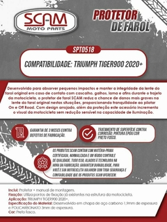 Protetor Farol Policarbonato Tiger900 2020+ Scam - loja online