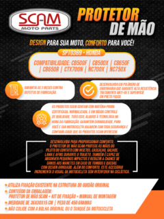 Protetor De Mão Honda CB500F CB500X CB650F 15-19 NC700X NC750X 2013+ SCAM