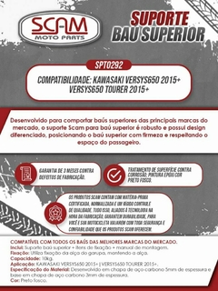 Imagem do Suporte Baú Superior Kawasaki Versys650 2015+ SCAM