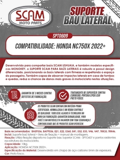Suporte Baú Lateral Honda Nc750x 2022+ Scam - loja online