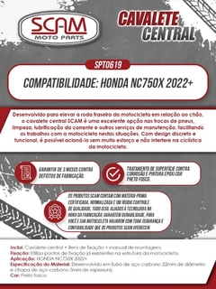 Cavalete Central Honda Nc700x Nc750x 2022+ SCAM - Moto Coringa | Frete grátis para todo Brasil
