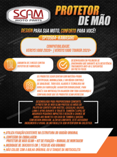 Protetor De Mao Kawasaki Versys1000 Tourer 2020+ - Moto Coringa | Frete grátis para todo Brasil