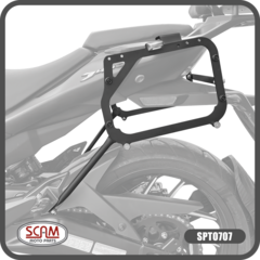 Suporte Baú Lateral Bajaj Dominar400 2023+ scam