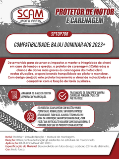 Protetor Motor Carenagem Dominar400 2023+ Scam - Moto Coringa | Frete grátis para todo Brasil