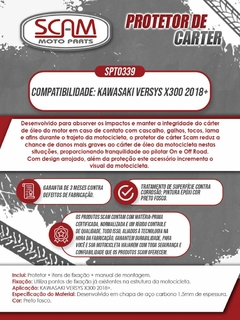 Protetor Carter Kawasaki Versys-x300 2018+ Scam - Moto Coringa | Frete grátis para todo Brasil