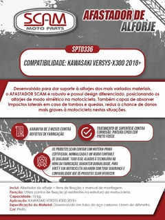 Afastador Alforge Kawasaki Versys-x300 2018+ Scam - Moto Coringa | Frete grátis para todo Brasil