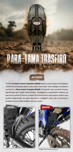 Para-lama Central para Motocicleta SCAM