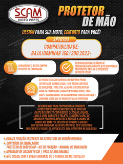 Imagem do Protetor De Mao Bajaj Dominar 160/200 2023+ Scam