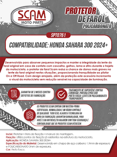 Imagem do Protetor Farol Policarbonato Honda Sahara300 2024+