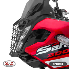 Protetor Farol Aço Carbono Honda Sahara300 2024+ Scam - Moto Coringa | Frete grátis para todo Brasil