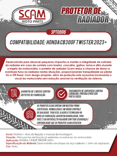 Protetor Radiador Honda Cb300f Twister 2023+ - loja online