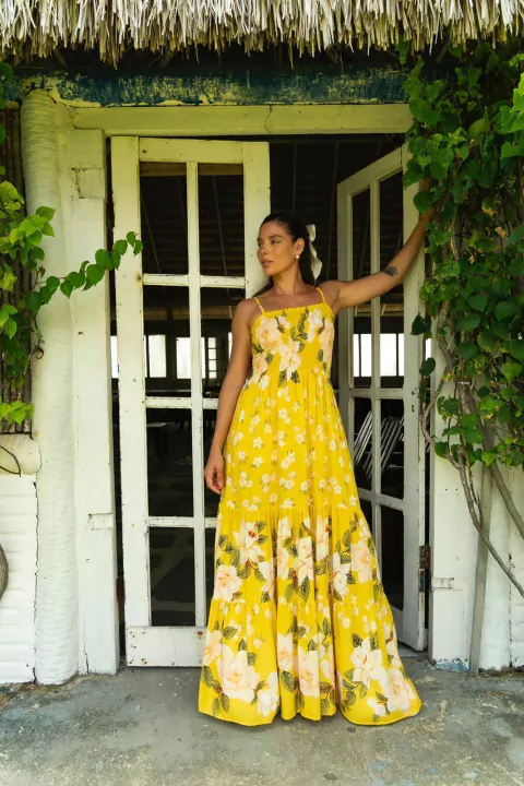 VESTIDO PREÁ ROMANCE AMARELO