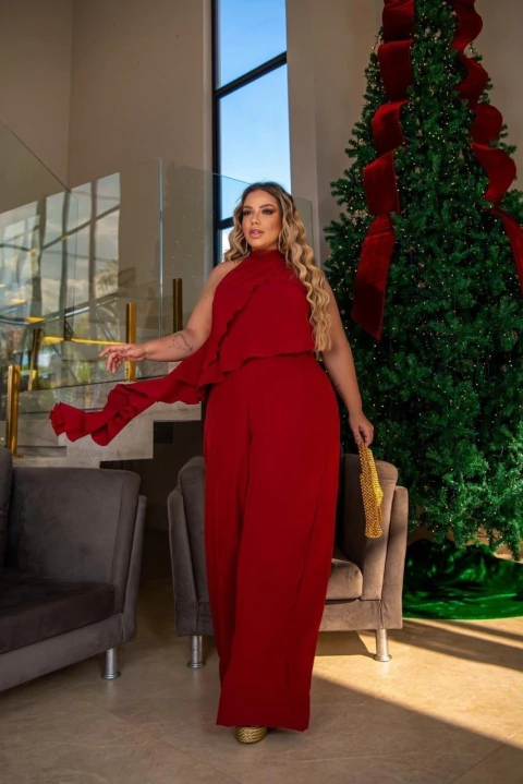 Conjunto feminino com babado lateral- Ksn - comprar online