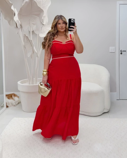 Conjunto longo feminino com alças- Divas Voga