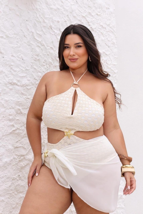 Body macramé+ pareo- Up girls - comprar online