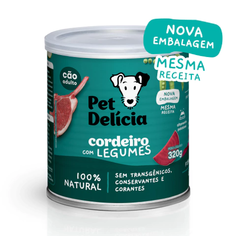 Pet Delícia - Cordeiro com Legumes 320g (cães)