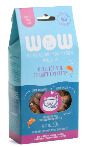 Peixe crocante com catnip (Gatos) - WOW