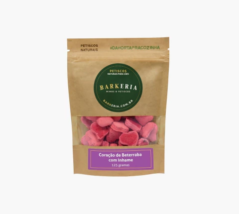 Coração - Inhame com beterraba 125g - Barkeria